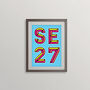 Se27 West Norwood London Postcode Neon Typography Print, thumbnail 3 of 4