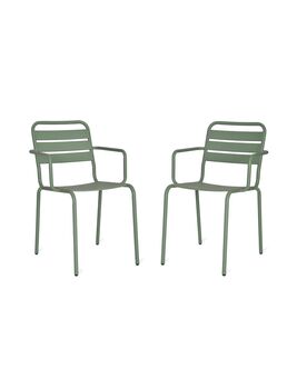 Set Of Two Charcoal Garden Chairs, 6 of 6