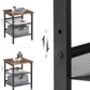 Set Of Two Industrial Side Table With Mesh Shelves, thumbnail 4 of 9