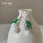 Sterling Silver 925 White Lilly Of The Valley Dangle Earrings, thumbnail 2 of 4