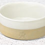 Handcrafted Stoneware Pet Bowl – Milk White, thumbnail 4 of 4