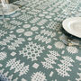 Welsh Blanket Oilcloth Tablecloth Matt Duck Egg Blue, thumbnail 1 of 4