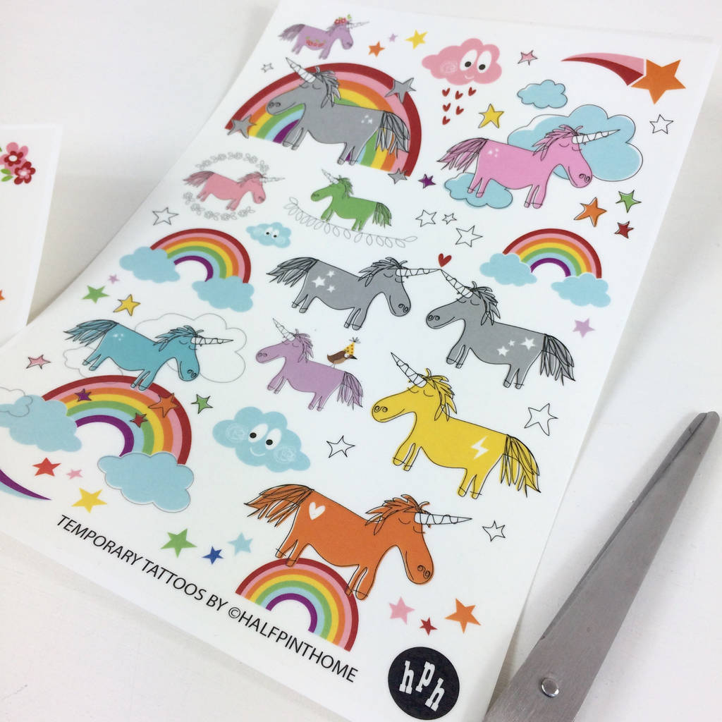 74+ Free Temporary Tattoo Unicorn Idea Tattoo