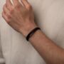 Personalised All Black Leather Bracelet, thumbnail 5 of 10