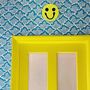 Smiley Face Wall Hanging Neon Yellow, thumbnail 4 of 6