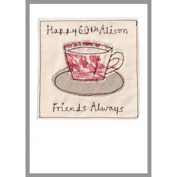 Personalised Tea Cup Birthday Card For Her, Mum, Grandma, 9 of 12