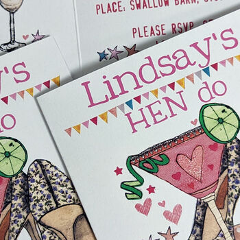 Personalised 'Hen Do' Invites, 6 of 6