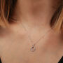 Solid Gold Diamond Initial Pendant, thumbnail 8 of 12