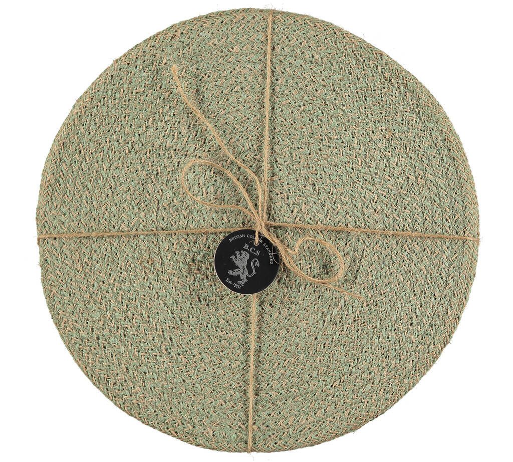 Woven Natural Jute Placemats, Set Of Four By British Colour Standard