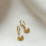 Shell Huggie Hoop Earrings, thumbnail 2 of 2