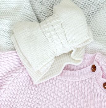 My First Easter Embroidered Personalised Ears Baby Cardigan Three Colours Available, 11 of 12