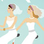 Personalised Wedding Gift Bride And Bride Print, thumbnail 3 of 3