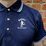 Personalised Dad/Grandad/Name/Initials Football Hobby Polo Shirt, thumbnail 1 of 4