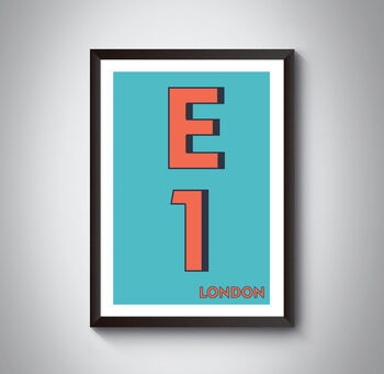 E1 Whitechapel, Bethnal Green London Postcode Print, 4 of 9