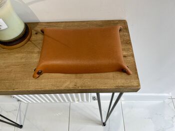 Personalised Rectangle Tan Leather Desk Tray, 12 of 12
