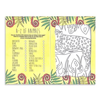 A To Z Of Animals Colouring In Postcard Set, 3 of 3