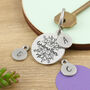 Godmother Gift Personalised Floral Pewter Keyring, thumbnail 3 of 5