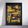 Personalised Toy Diggers Construction Vehicles Print, thumbnail 3 of 5