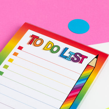 Rainbow To Do List A6 Notepad, 4 of 8