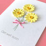 Get Well Soon Paper Daisy Posy Card, thumbnail 6 of 10