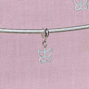 Sterling Silver Butterfly Charm, 3 of 7