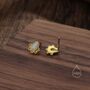 Sterling Silver Droplet Opal Crown Stud Earrings, thumbnail 4 of 12