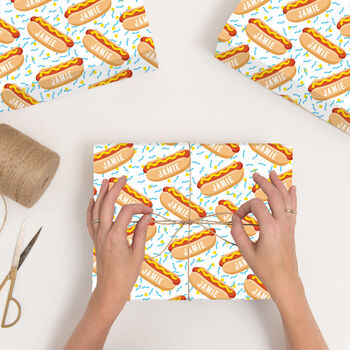 Personalised Hot Dog Wrapping Paper, 2 of 3