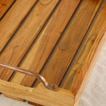 Personalised Acacia Wood Serving Tray With Handles, 3 of 6