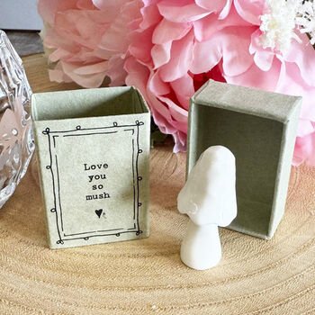 Mini Porcelain Matchbox Love You So Mush Keepsake Gift, 2 of 3