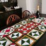 Patchwork Table Runner, Deep Reds, Greens And Browns, thumbnail 7 of 8