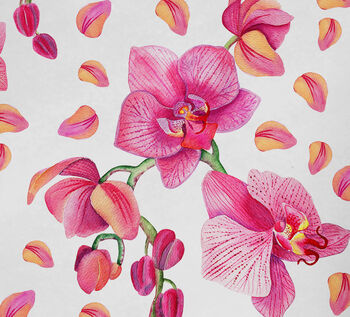 Orchid Wrapping Paper Roll Or Folded, 3 of 3