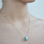 Aquamarine Raw Crystal Chunk Necklace, thumbnail 1 of 3