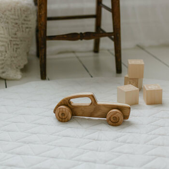 Wooden Retro Racing Car Toy White, 8 of 12