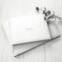 Personalised Luxury White Leather Wedding Guest Book, thumbnail 7 of 12