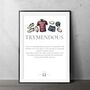 Fun Rugby Gift Wall Art Print For A Trymendous Dad, Grandad, Friend, thumbnail 2 of 2