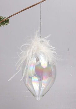 G Decor Elegant Pearlescent Large Glass Baubles, 4 of 4