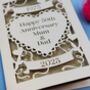 Personalised Papercut Golden Wedding Anniversary Card, thumbnail 2 of 5