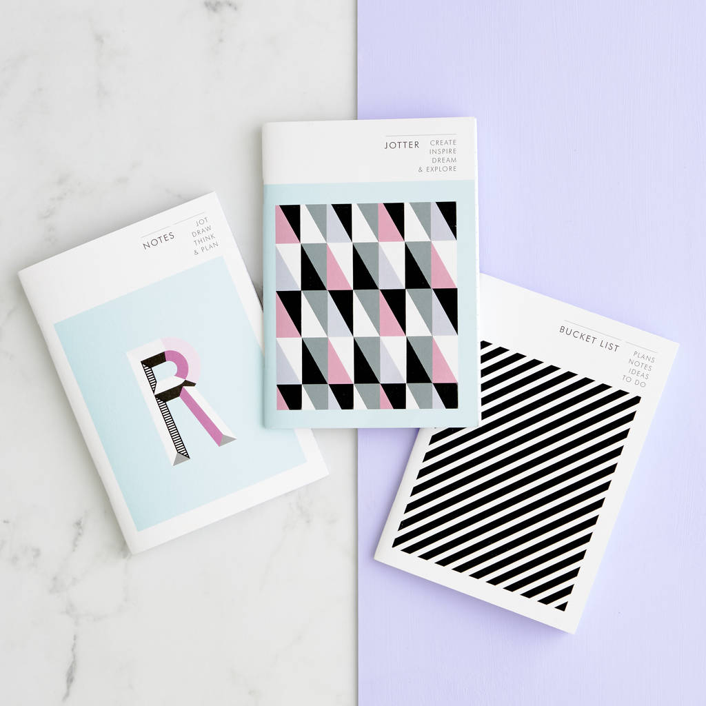 Mini Notebook Set 'The Monogram Collection' By Type and Story