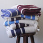 Handwoven Sustainable Cotton Throw Blanket, thumbnail 7 of 11