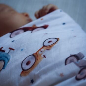 Classic Car Bamboo Swaddle Blanket, 3 of 7