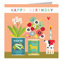 Happy Birthday Plant Pot Card, thumbnail 2 of 3