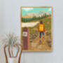Pacific Northwest Trail USA Travel Poster Art Print, thumbnail 5 of 8
