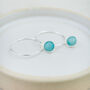 Sterling Silver Large Gemstone Hoop Earrings, thumbnail 3 of 12