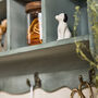 French Country Blue Wall Cabinet With Hooks, thumbnail 3 of 4