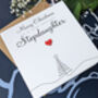 Personalised Handmade Christmas Card For Special Stepdaughter, thumbnail 3 of 4