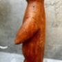 32cm Handcarved Lotus Yoga Cat Wooden Ornament Decor, thumbnail 5 of 12