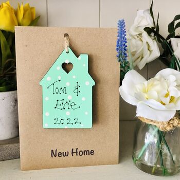 Personalised New Home House Wooden Keepsake Card, 2 of 8