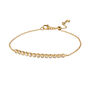 Bezel Bar Bracelet, Silver Plated Or Gold Plated, thumbnail 2 of 6