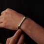 Silver Open Cuff Bangle, Engraved Bracelets For Men And Women, thumbnail 4 of 10
