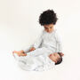 White Sleepsuit With Zip Ribbed Cotton 0 Three Y Old, thumbnail 1 of 6
